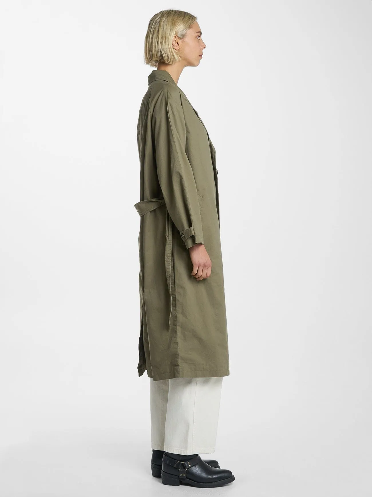 Adrianna Trench Coat - Aloe