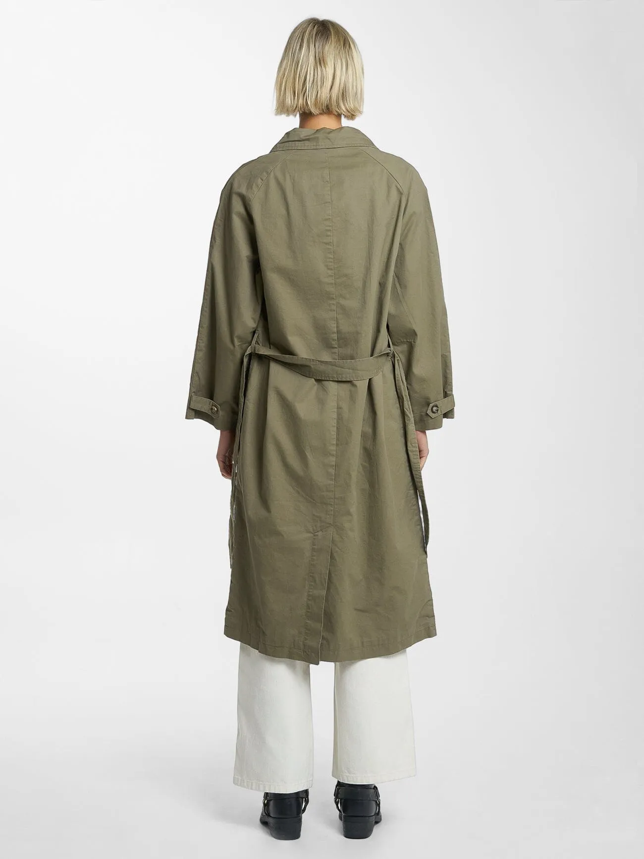 Adrianna Trench Coat - Aloe