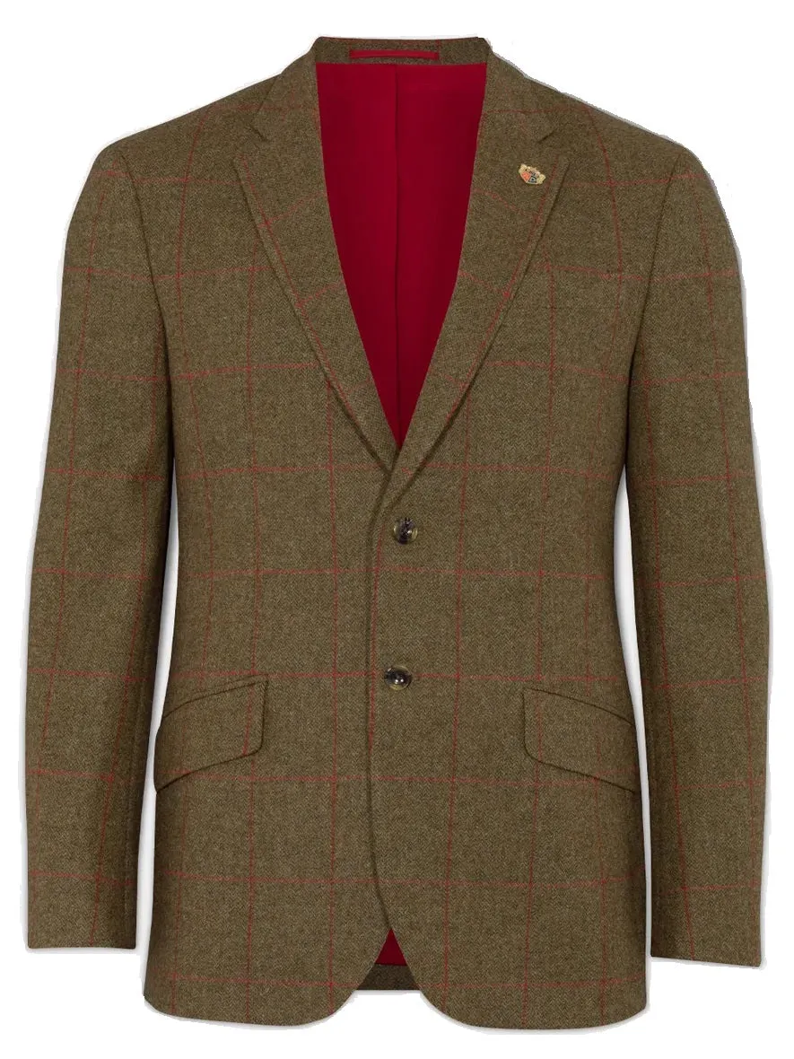 ALAN PAINE Combrook Mens Tweed Sports Blazer - Sage