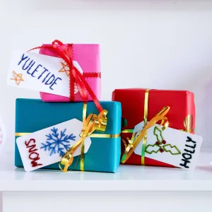 Anchor Embroidery Simple Holiday Gift Tags