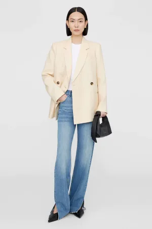 Anine Bing - Kaia Blazer in Light Yellow Linen