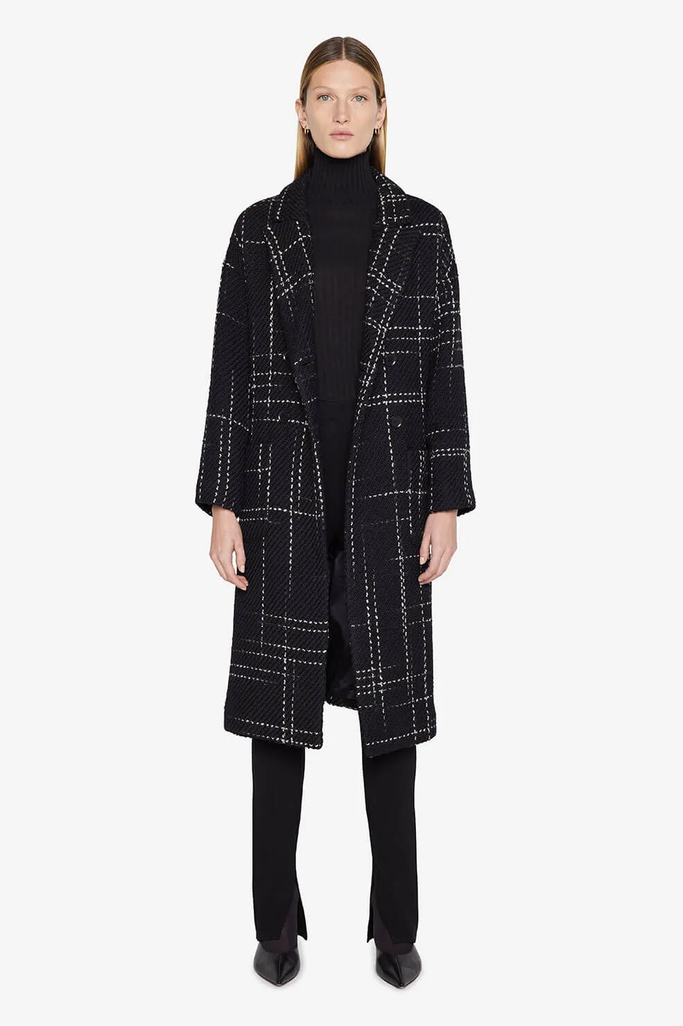 Anine Bing - Norma Coat in Black Plaid