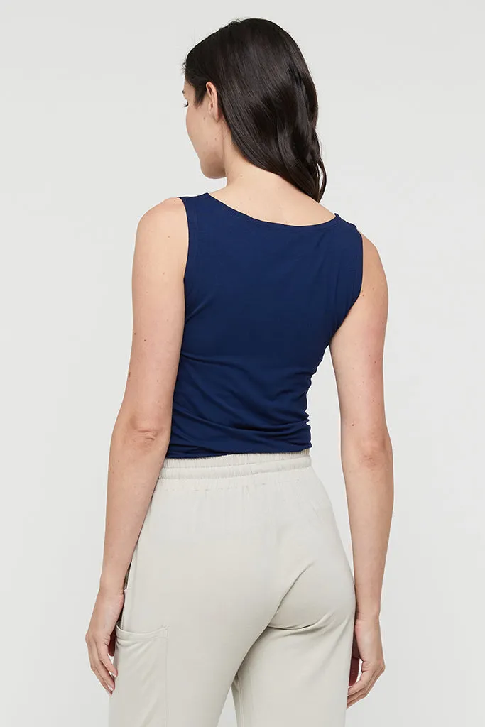 Bamboo Shell Top - Navy