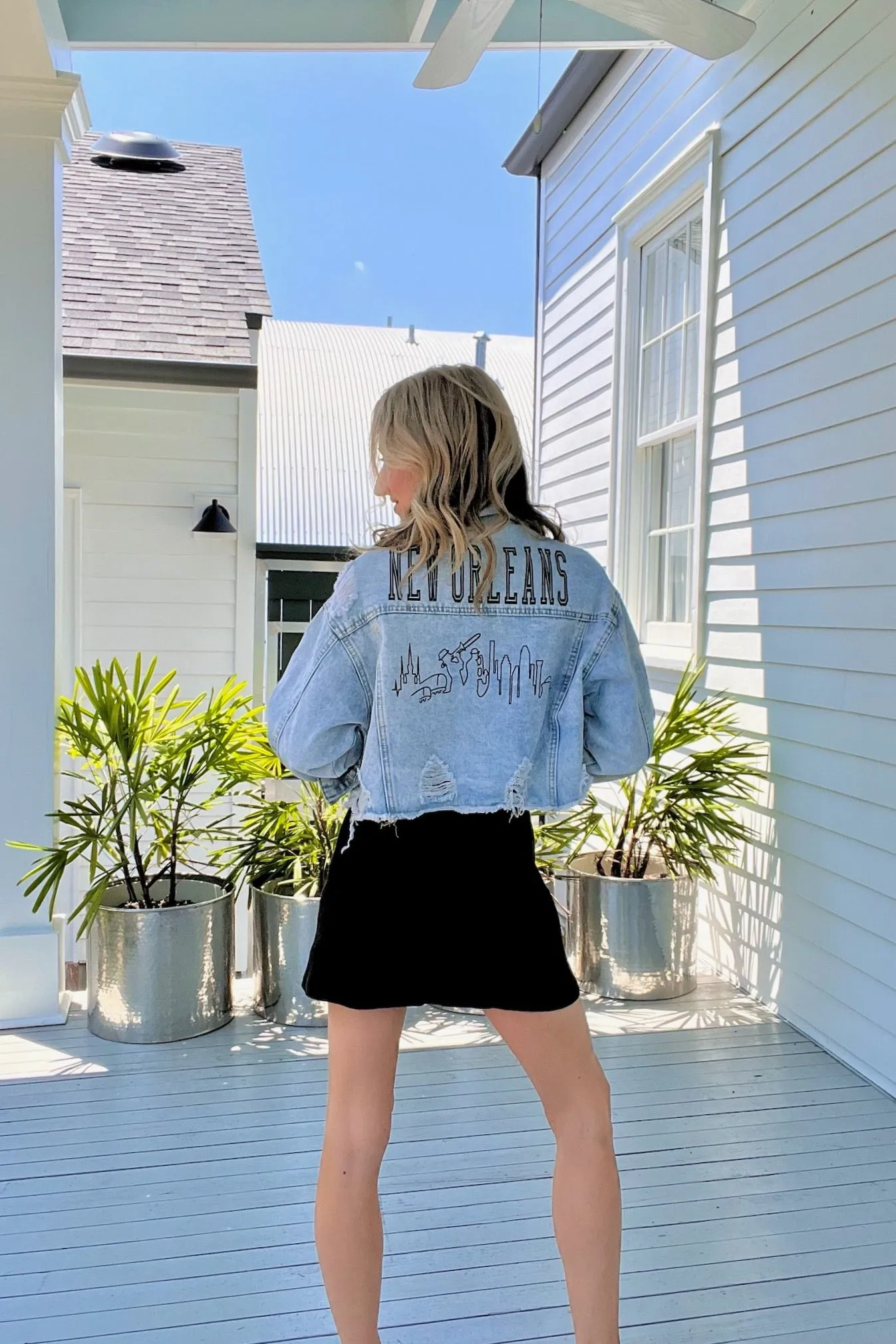 Baton Rouge Skyline Denim Jacket