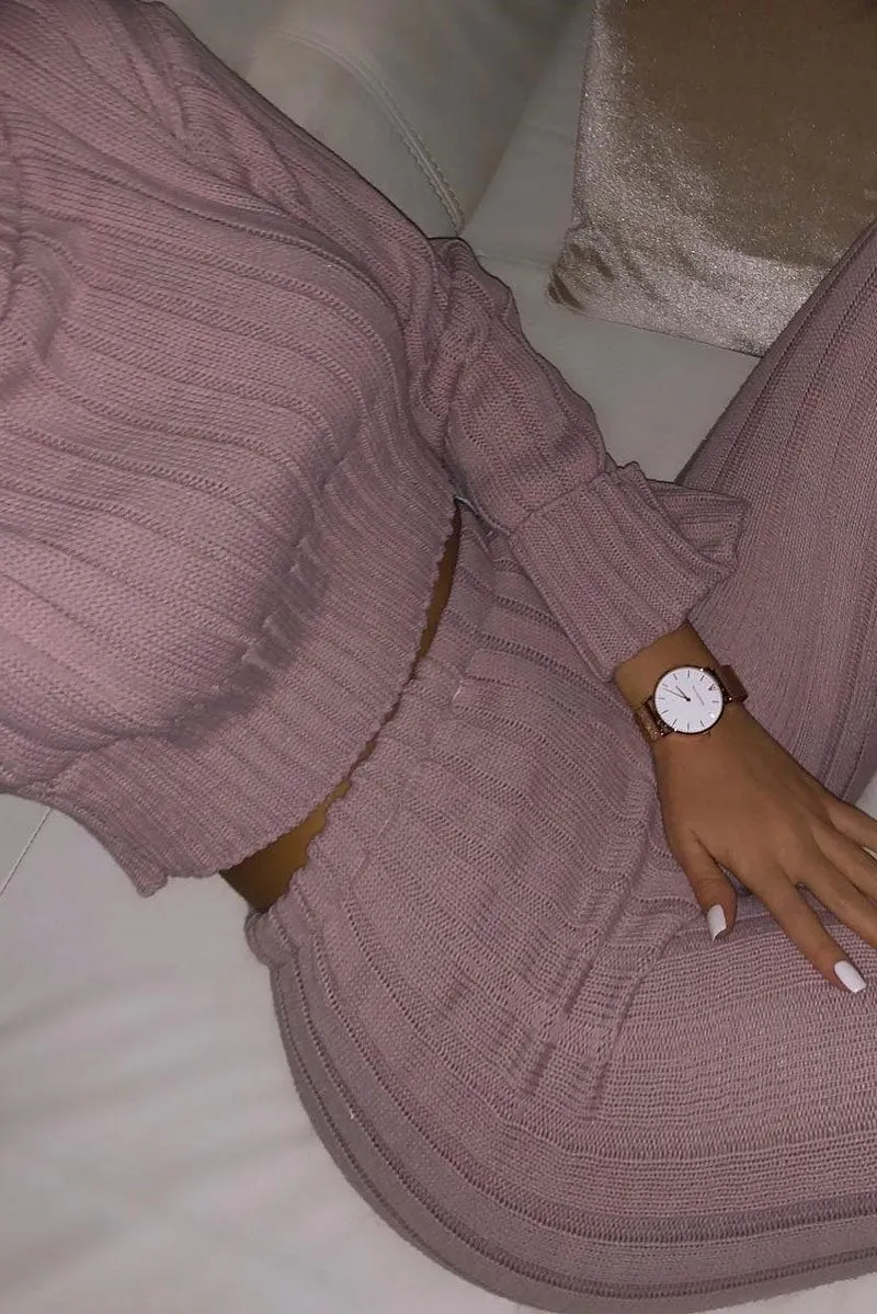 Blush Chunky Knit Loungewear Set - Wynter