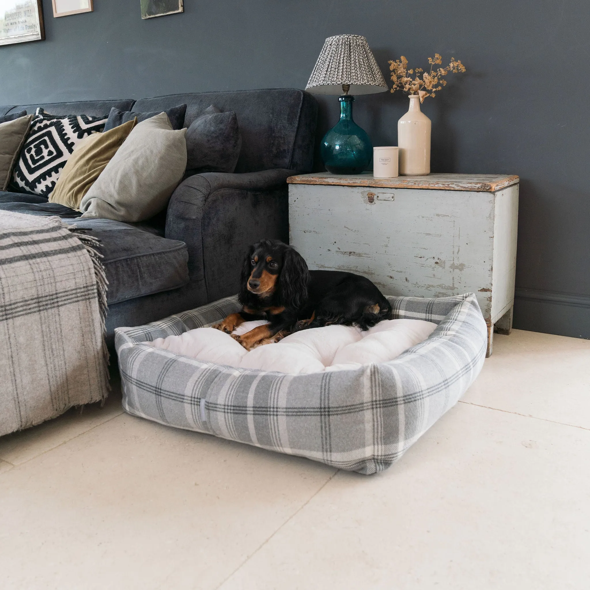 Box Bed With Removable Cover in Balmoral Tweed by Lords & Labradors