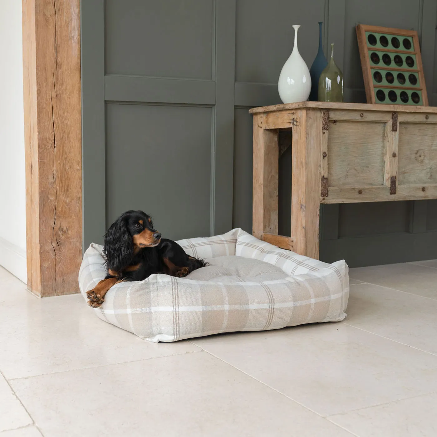 Box Bed With Removable Cover in Balmoral Tweed by Lords & Labradors