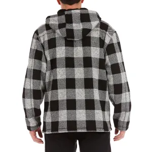 Buffalo Smith's Workwear Men's Fleece Plaid Hooded Sweater