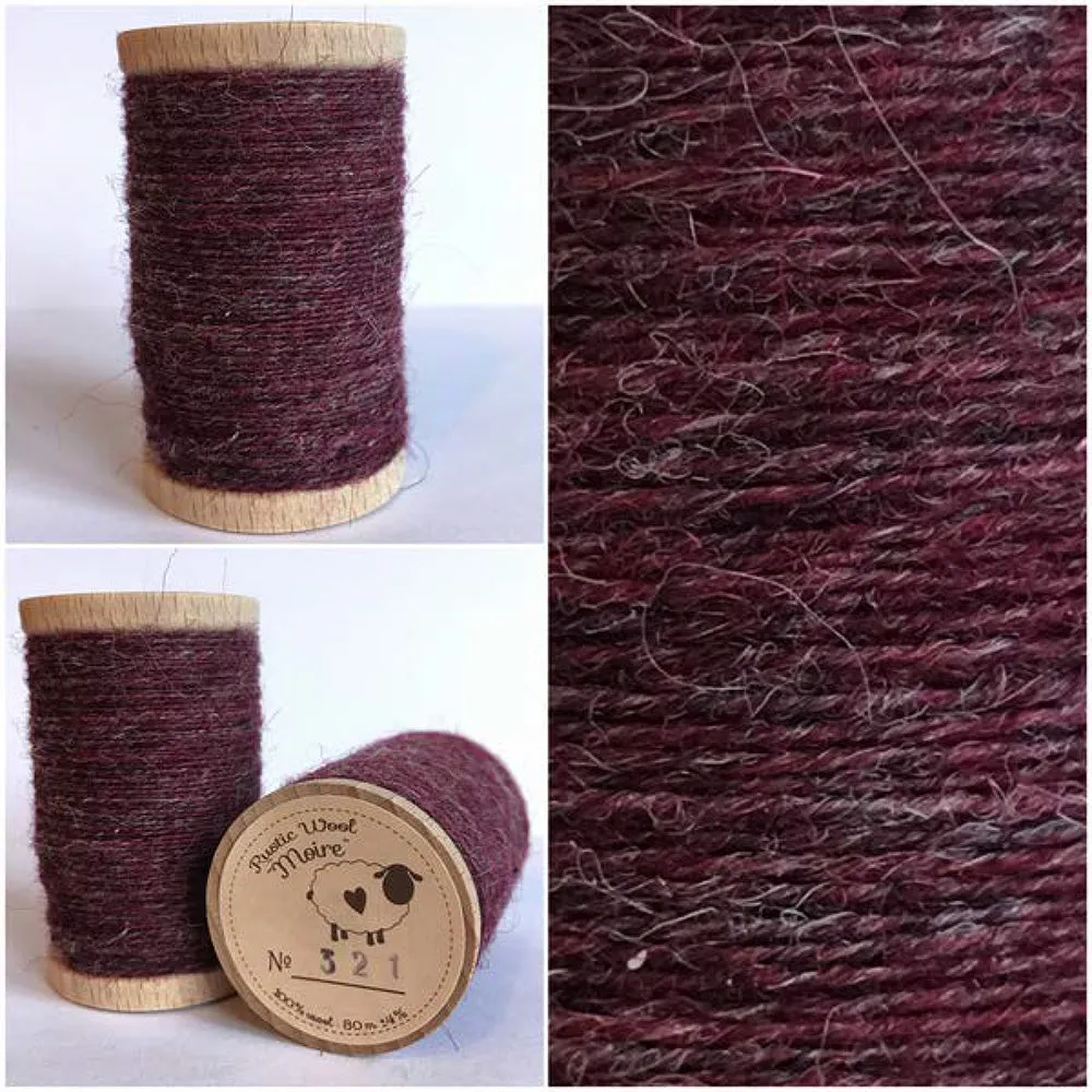 BURGUNDY BLUSH Hand Dyed HALF YARD Wool Fabric for Wool Applique and Rug Hooking