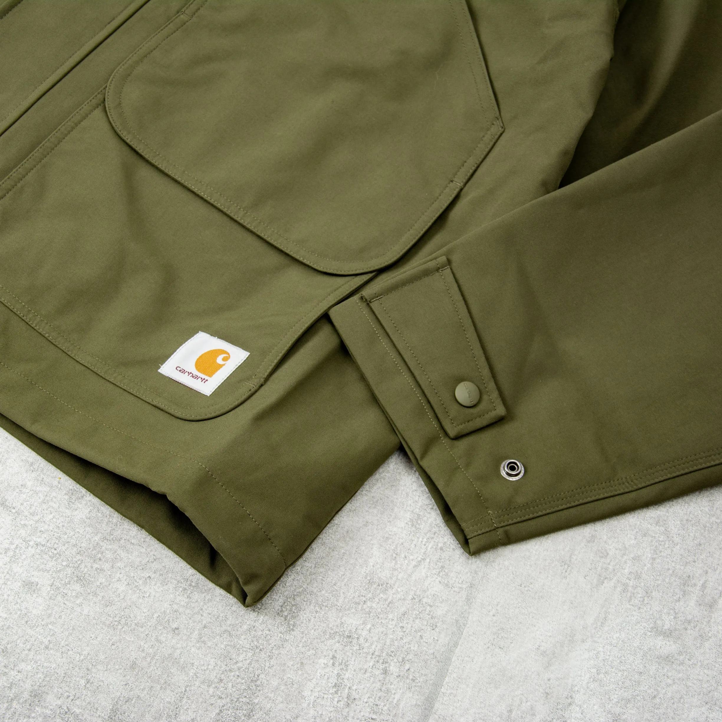 Carhartt WIP Clarton Jacket in Office Green - Stylish and Durable Outerwear for Everyday Wear