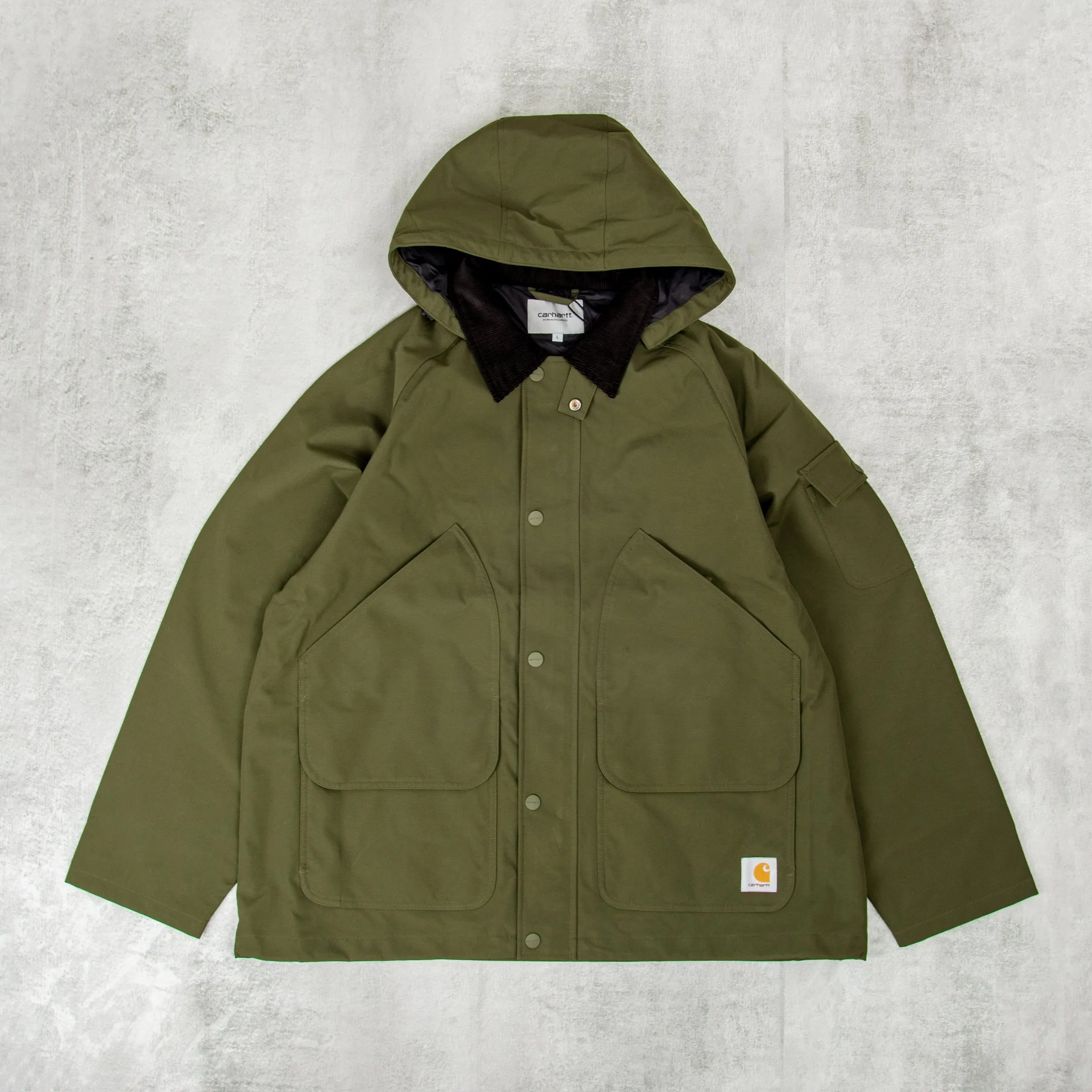 Carhartt WIP Clarton Jacket in Office Green - Stylish and Durable Outerwear for Everyday Wear