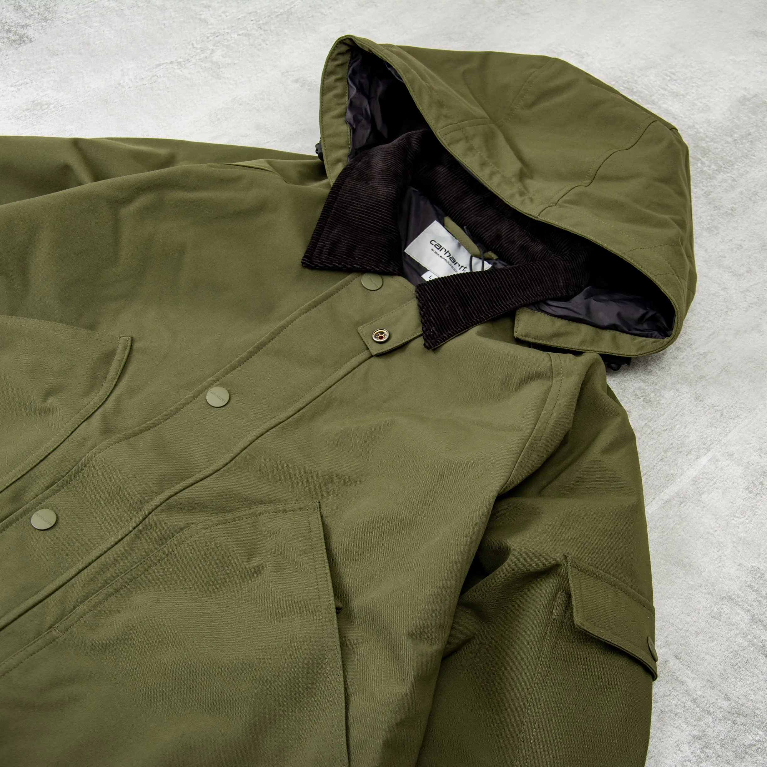 Carhartt WIP Clarton Jacket in Office Green - Stylish and Durable Outerwear for Everyday Wear