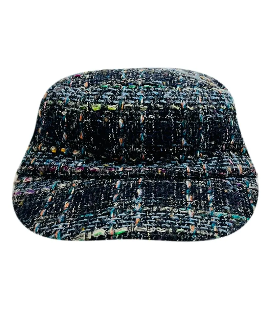 Chanel Tweed Cap With 'CC' Logo