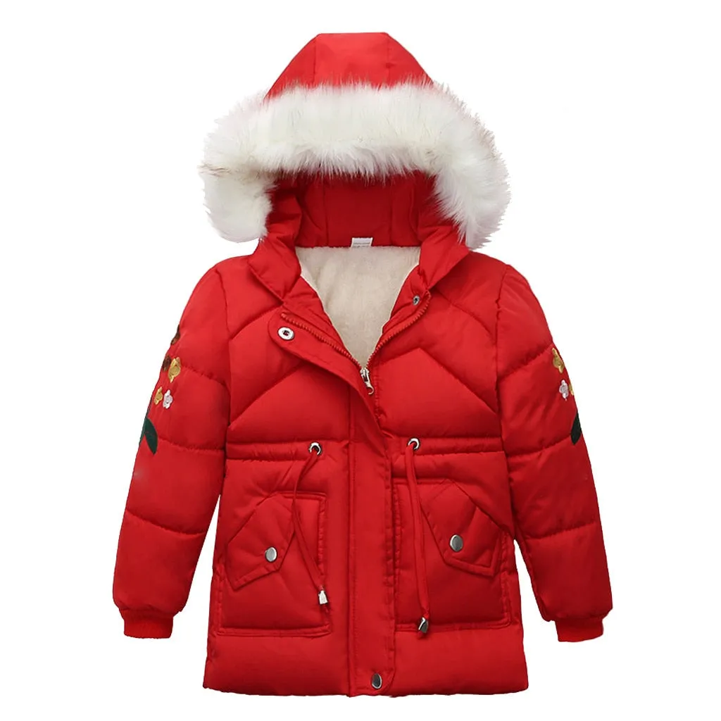 Children Winter Warm Coat Parkas Boys Girl Winter Coat w hoodie