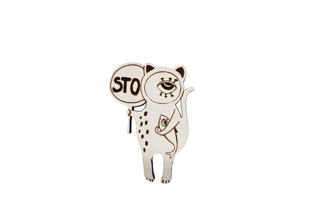 Cyclop Cat Pin