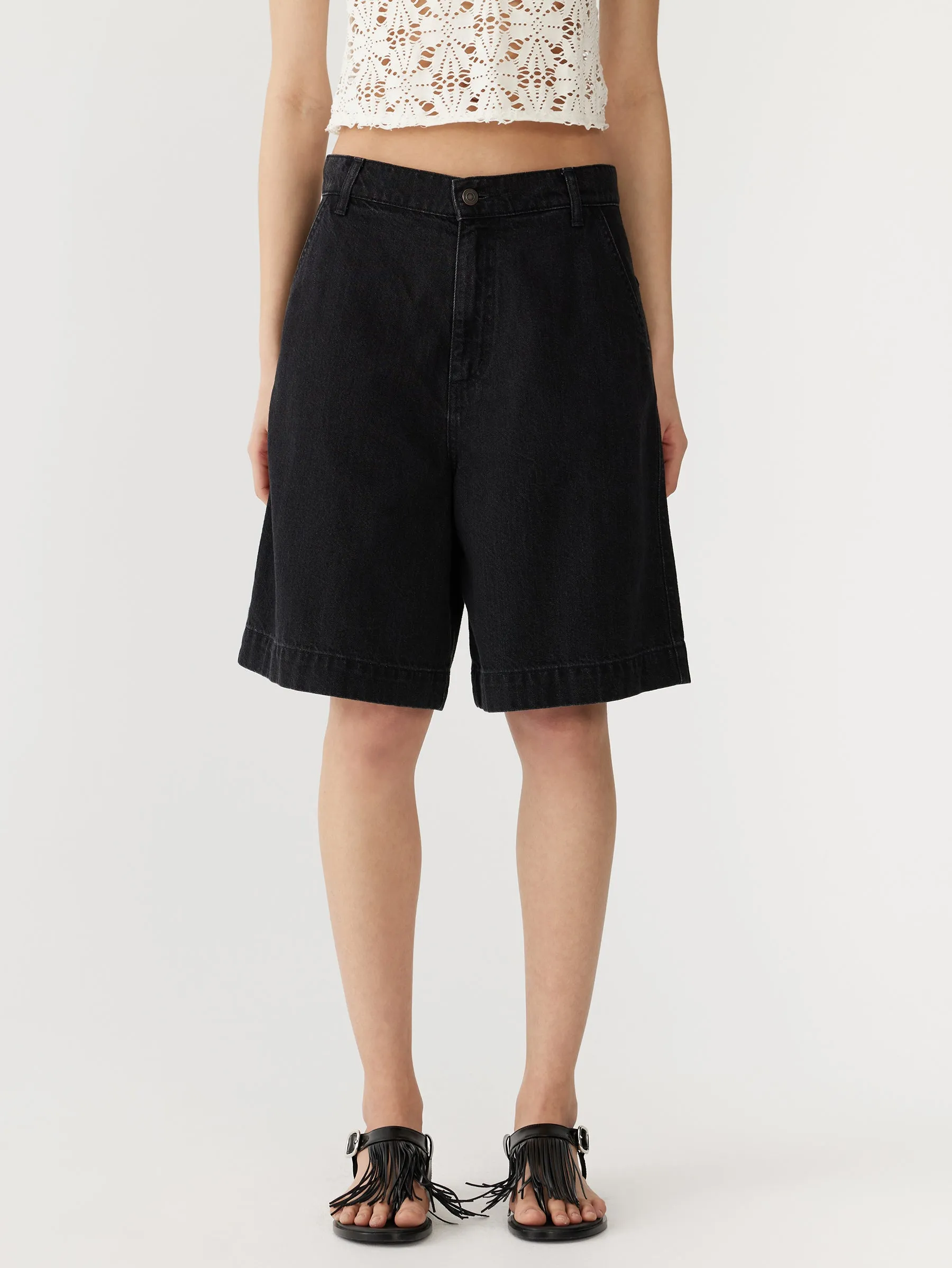 denim bermuda short