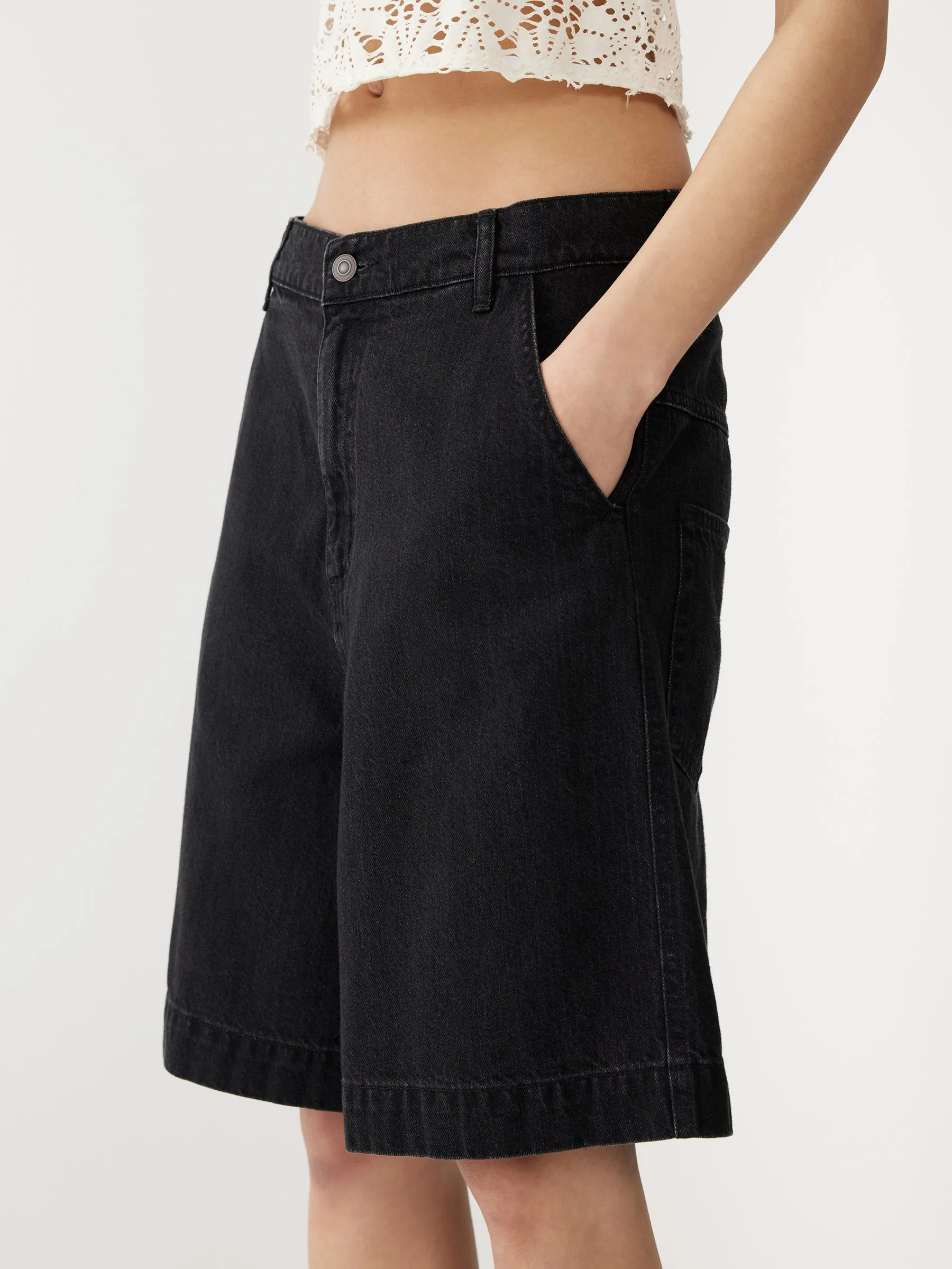 denim bermuda short