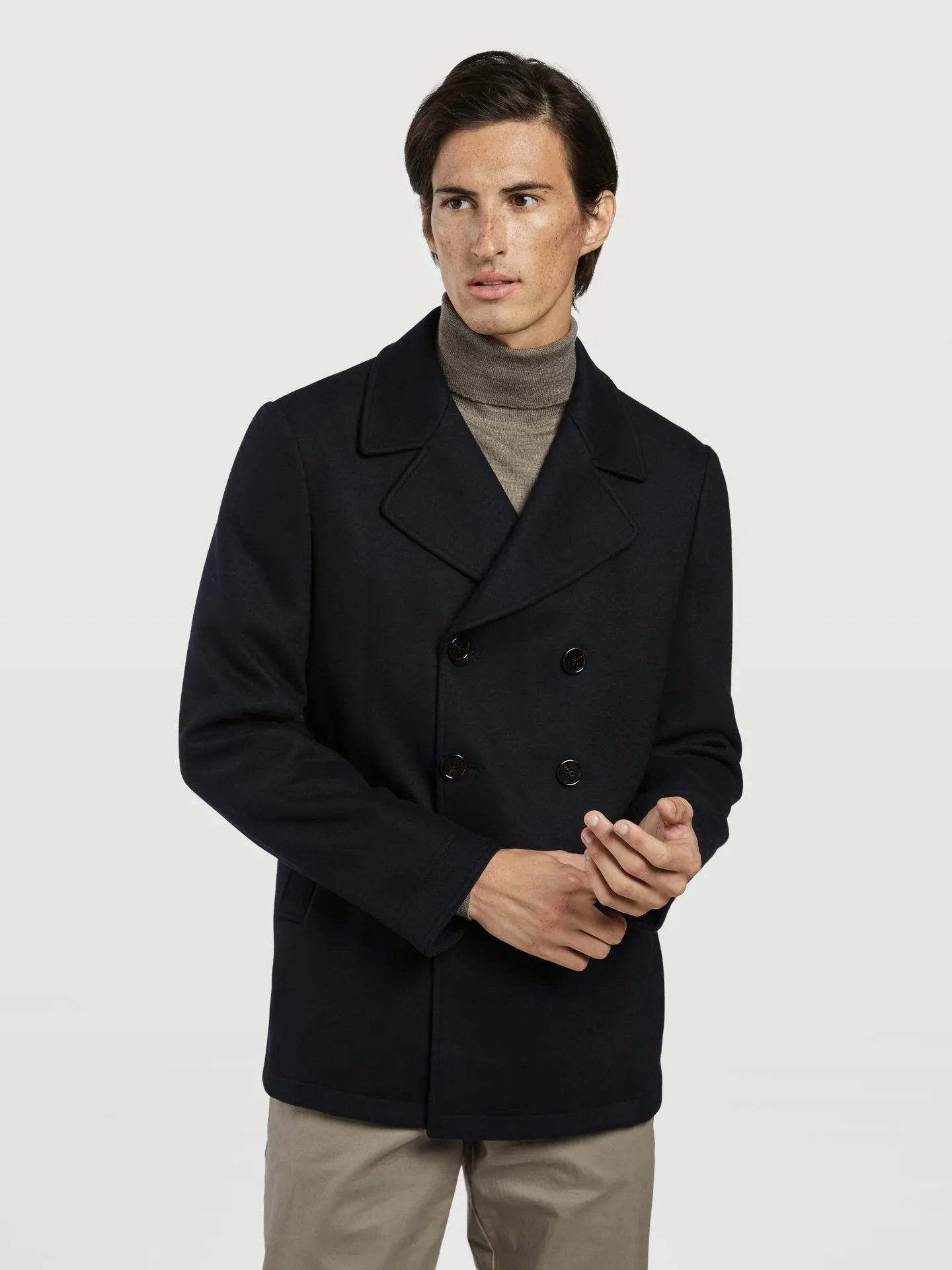 Double breasted peacoat