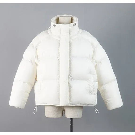 Drawstring-Hem Puffa Down Jacket