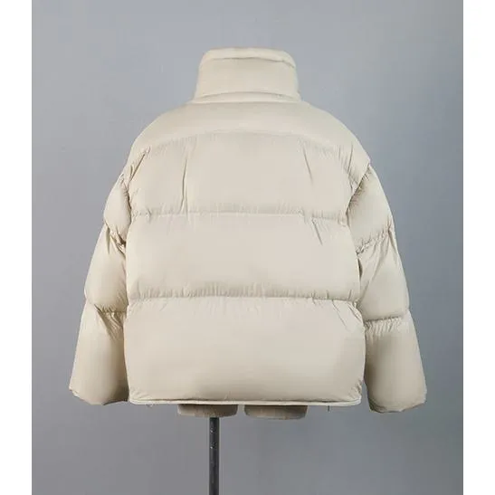 Drawstring-Hem Puffa Down Jacket