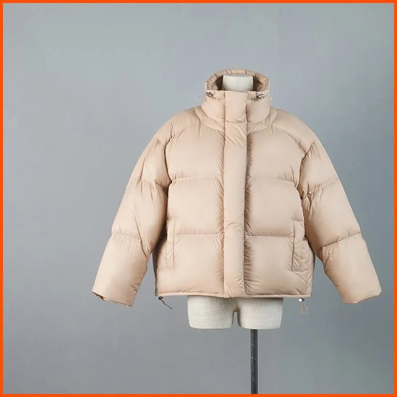 Drawstring-Hem Puffa Down Jacket