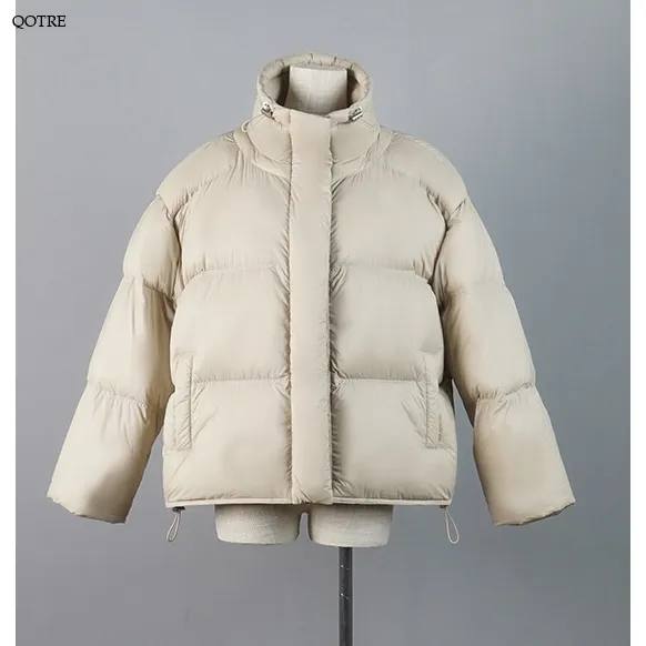 Drawstring-Hem Puffa Down Jacket