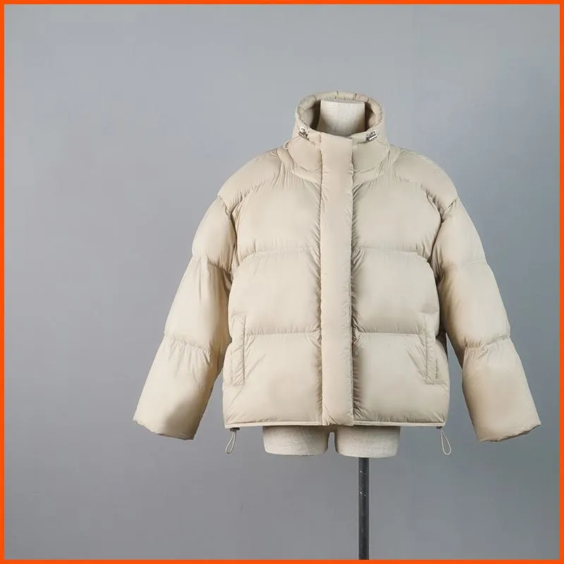 Drawstring-Hem Puffa Down Jacket