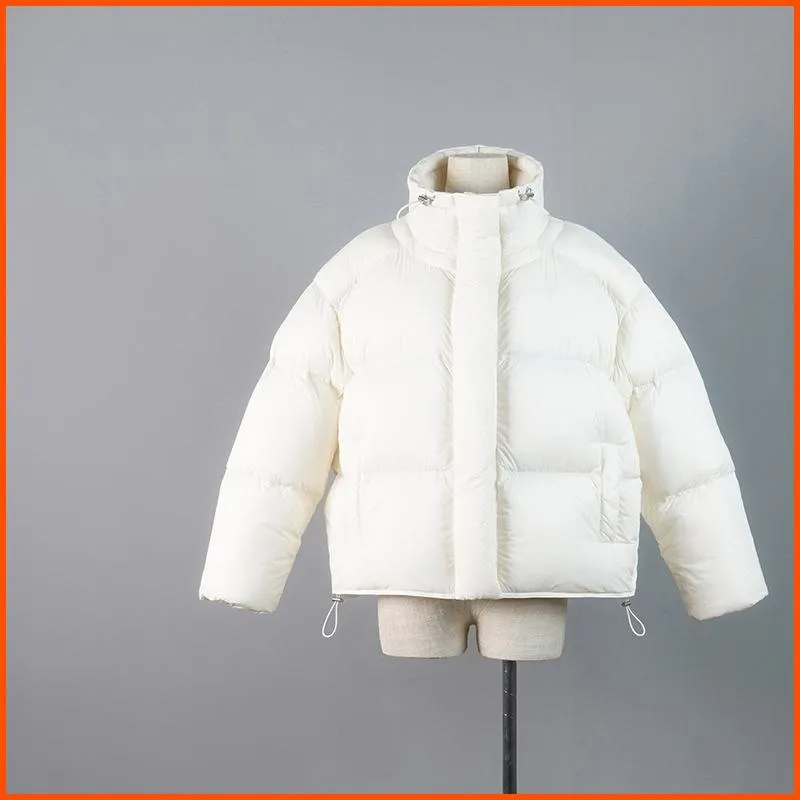 Drawstring-Hem Puffa Down Jacket