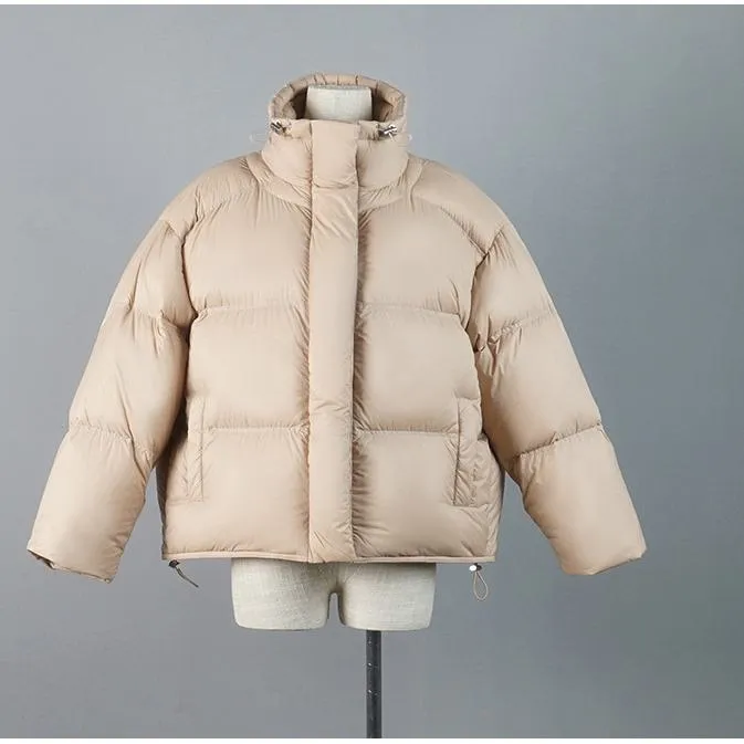 Drawstring-Hem Puffa Down Jacket