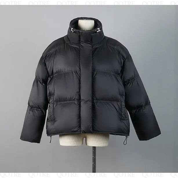 Drawstring-Hem Puffa Down Jacket