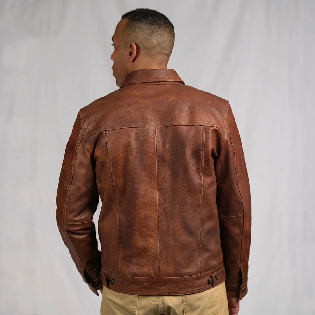 Driggs Leather Jacket | Cognac Brown