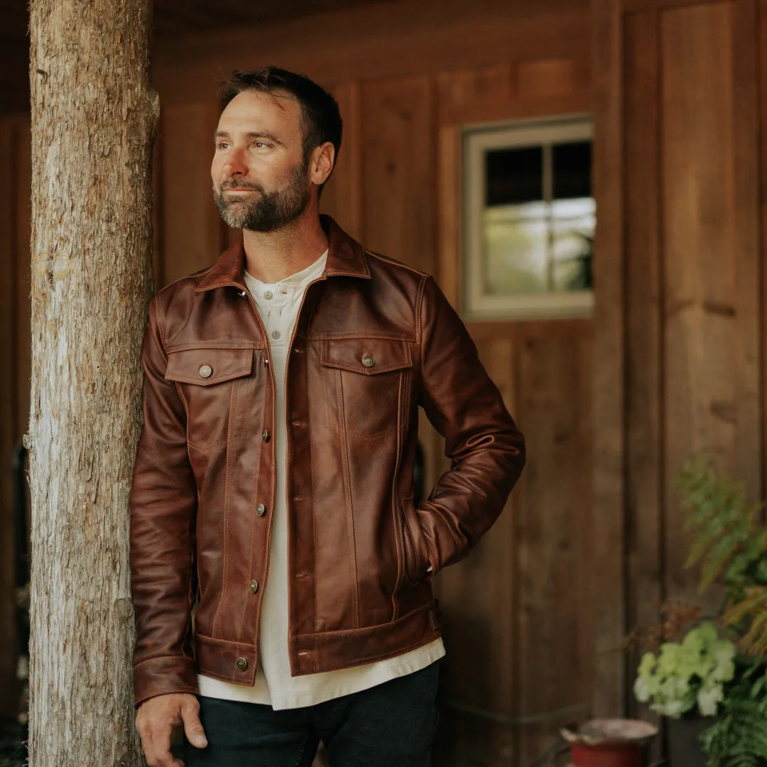 Driggs Leather Jacket | Cognac Brown