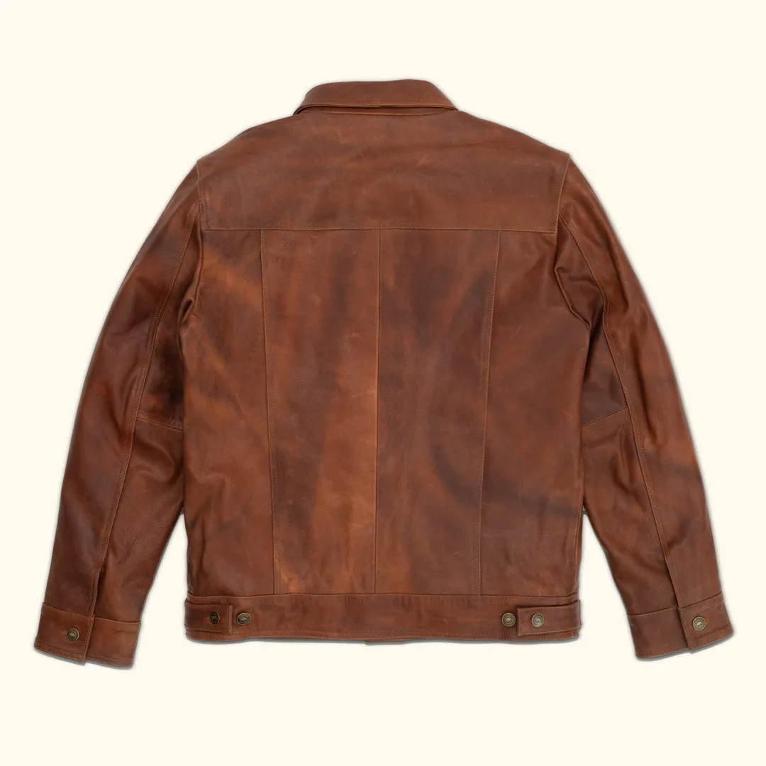 Driggs Leather Jacket | Cognac Brown