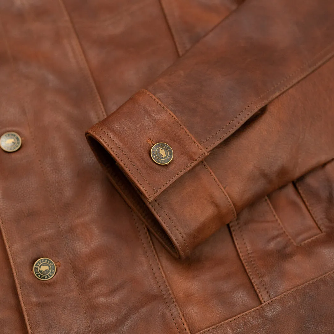 Driggs Leather Jacket | Cognac Brown