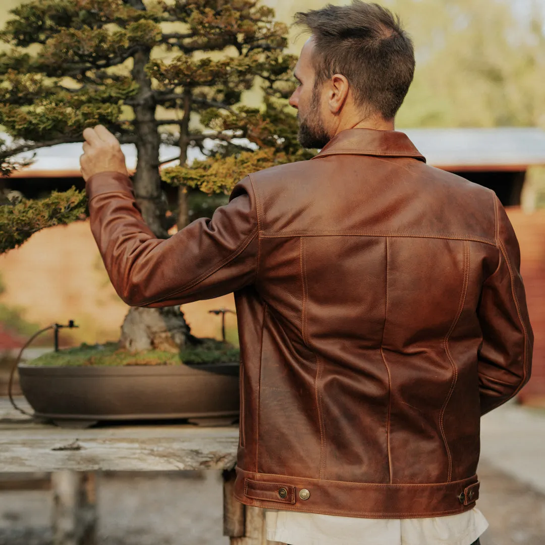 Driggs Leather Jacket | Cognac Brown