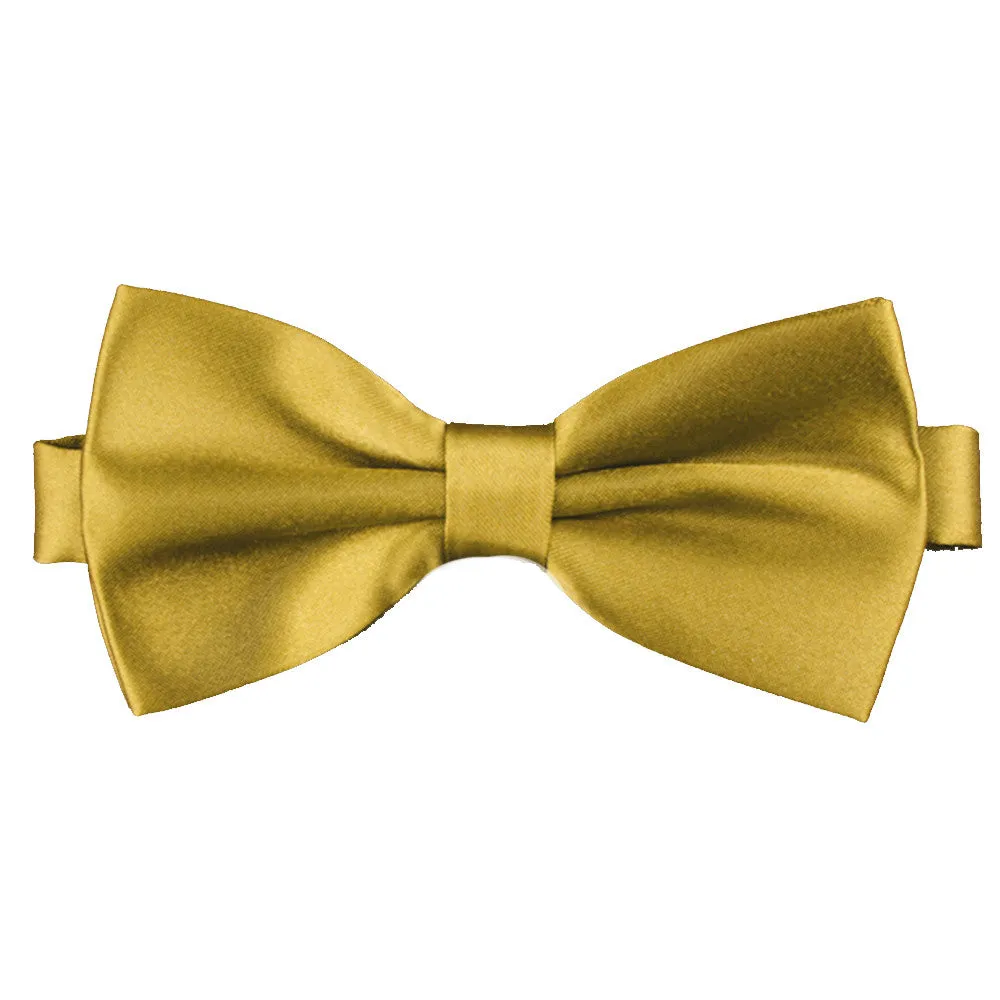 Empire Gold [Silky Smooth] - Bow Tie and Pocket Square Matching Set