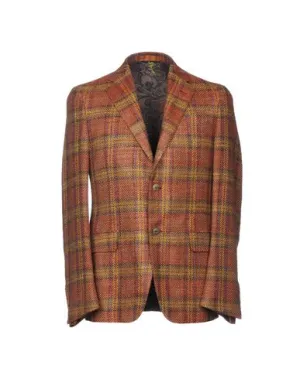 Etro Man Blazer Orange 38 suit