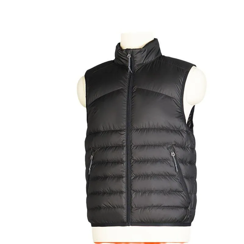 Full Zip Cropped Lightweight Stand-Up Collar Down Jacket Vest