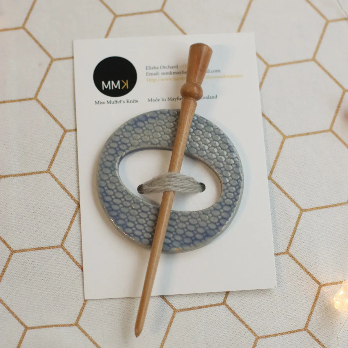 Handmade Ceramic Shawl Pin