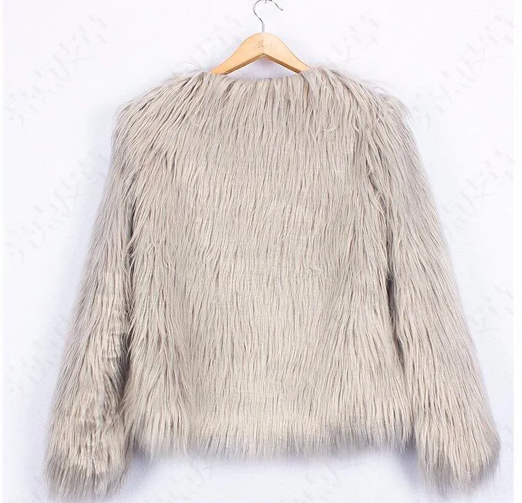 Kids Bridget Faux Fur Jacket - Grey