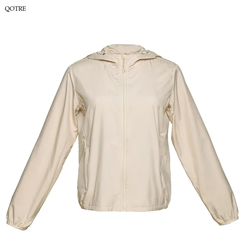 Lightweight Zip-Up Hooded Windbreaker