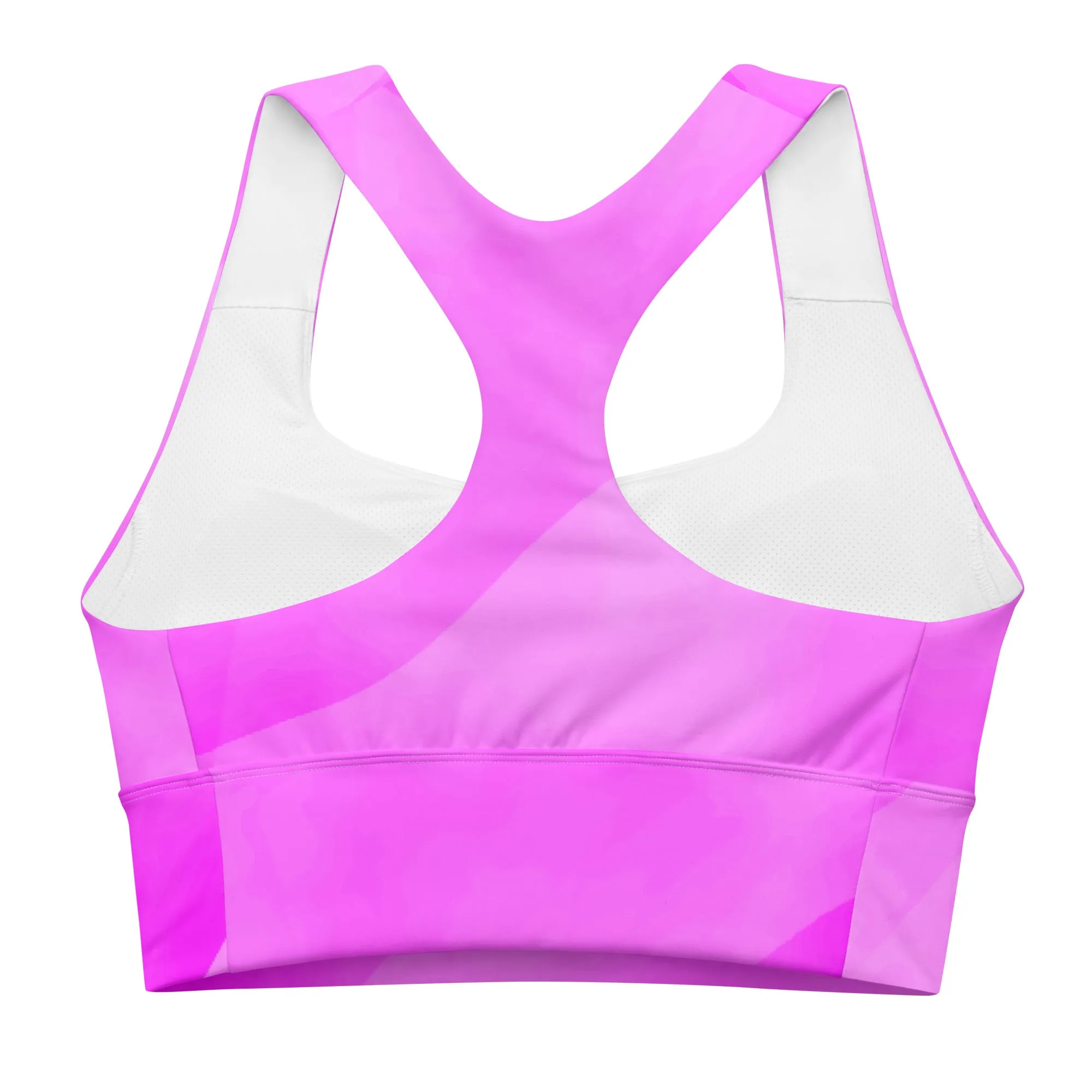 Longline Sports Bra Think Pink