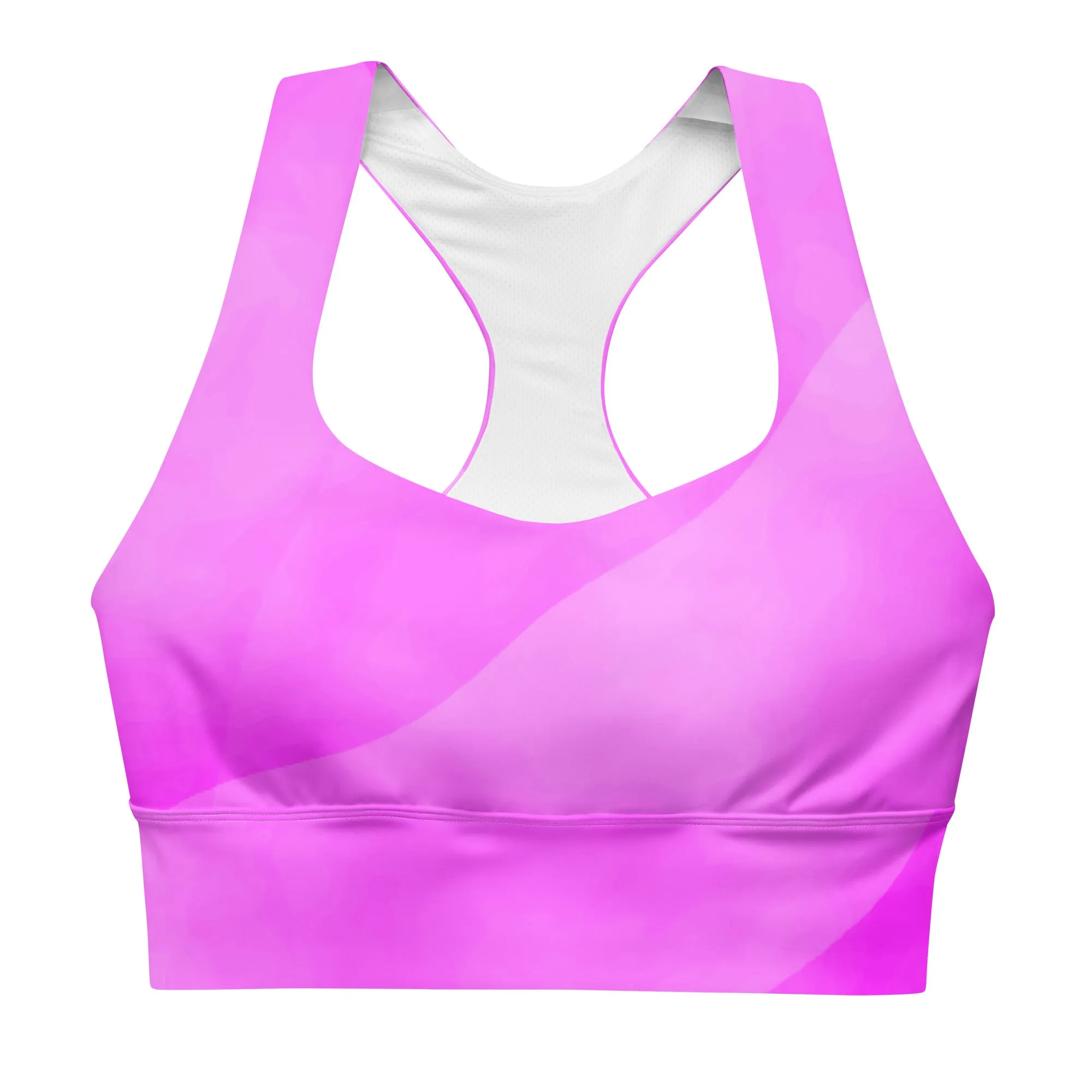 Longline Sports Bra Think Pink