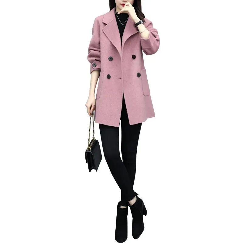 Loose Fit Plus Wool Blend Coat