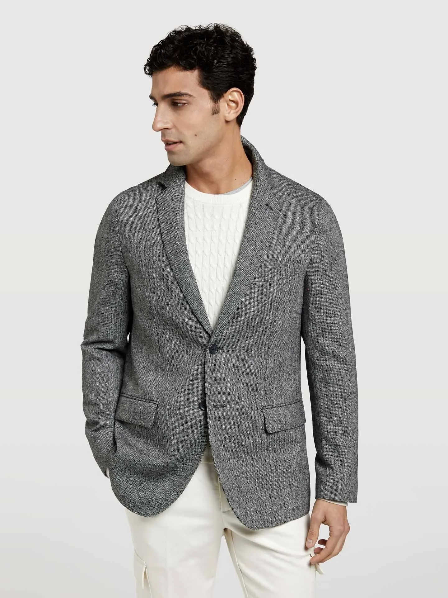 Luxeleisure Edition Half-Canvas Donegal Tweed Blazer