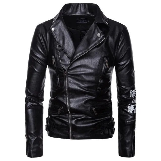 New Brand Jacket Punk Multi Design Style Motorcycle Biker Leather Jacket Men Fashion Skull Leather Coats Male Bomber Jacket 5XL