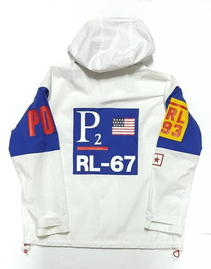 NWT POLO RALPH LAUREN WHITE P2 WINDBREAKER JACKET