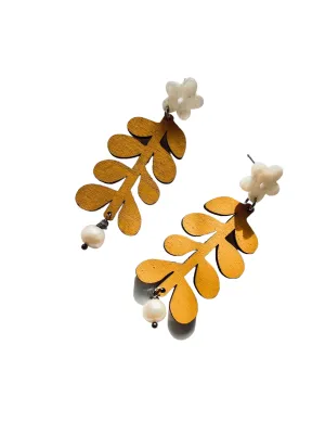 Ochre Plant Earrings