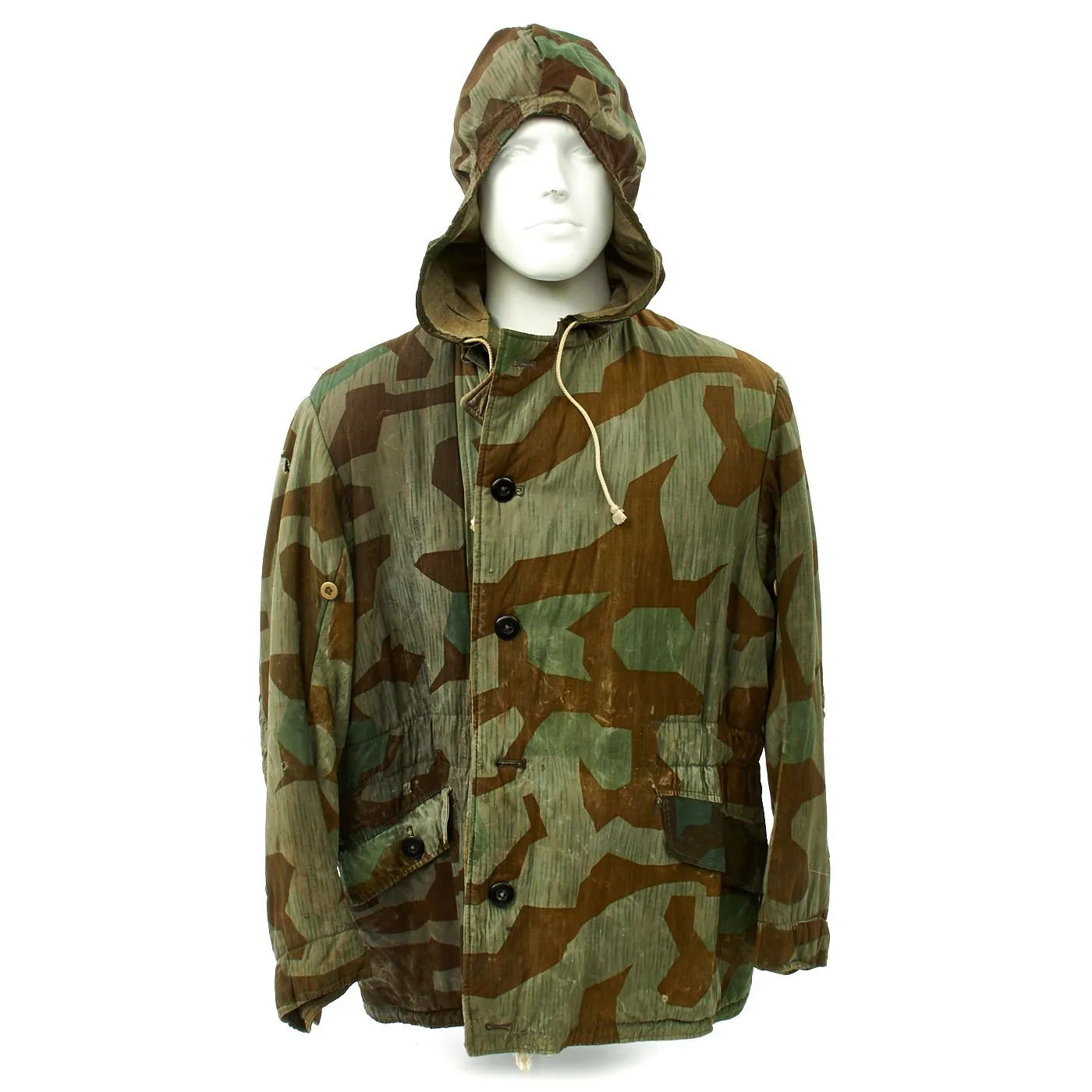 Original German WWII Splinter Camouflage Pattern Winter Parka