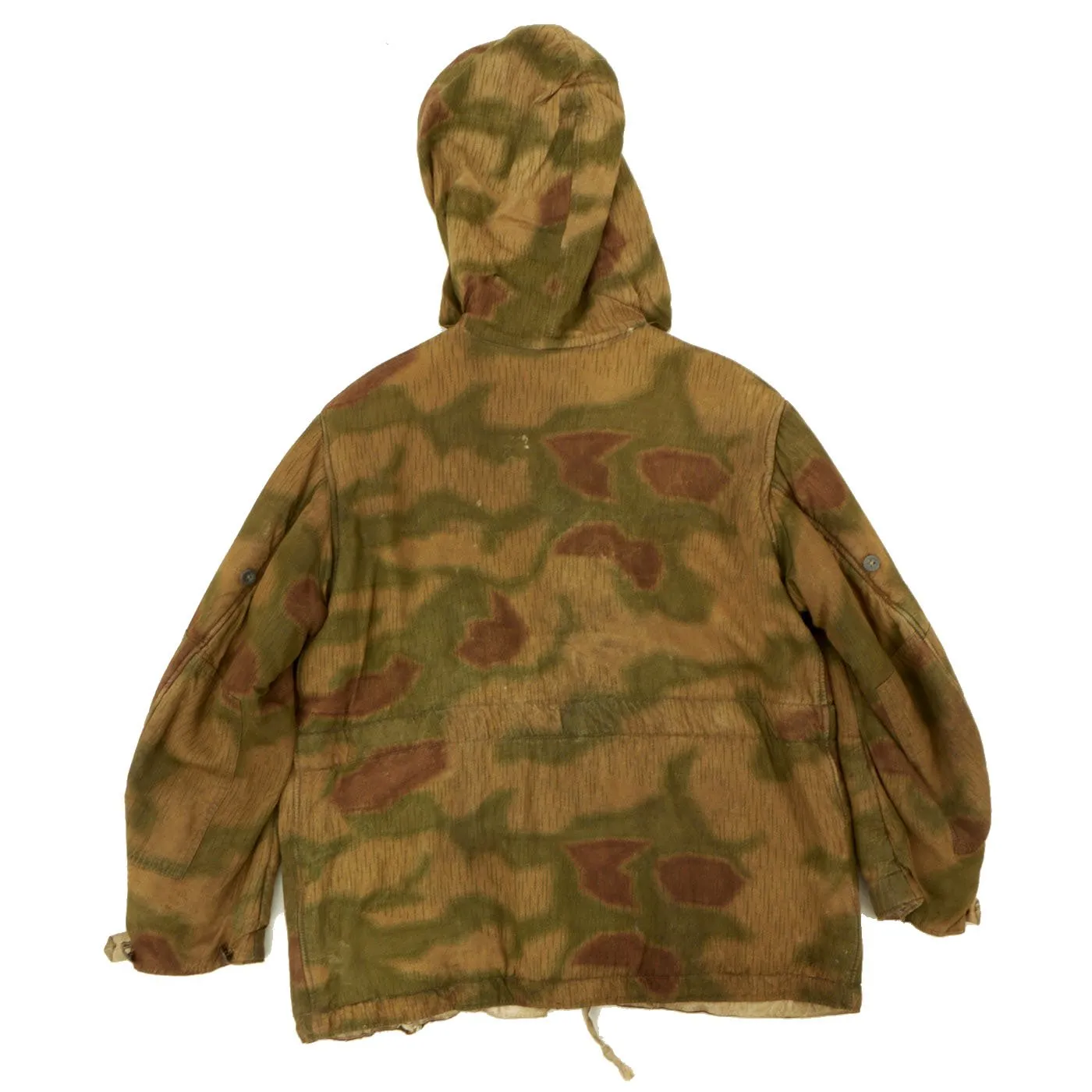 Original German WWII Tan Water Camouflage Pattern Reversible Winter Parka with Pants